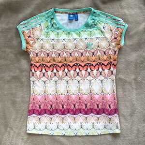 Adidas X Farm Women's borbofresh butterfly tee